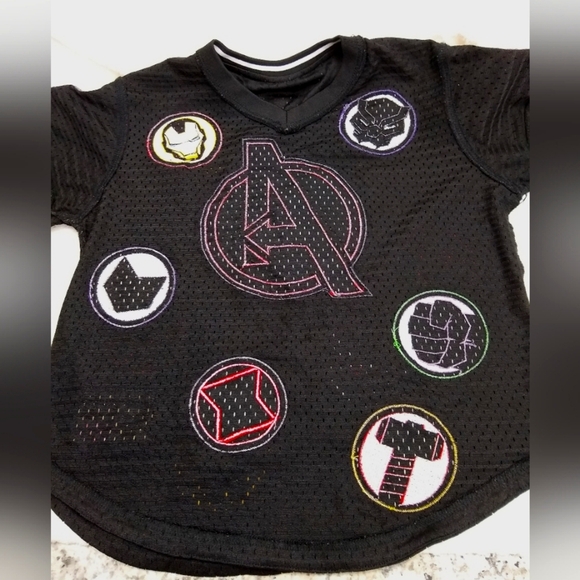 Marvel Avengers Youth Mesh V-Neck Batting Jersey Size Med "Lids Exclusive" Black - Picture 13 of 13
